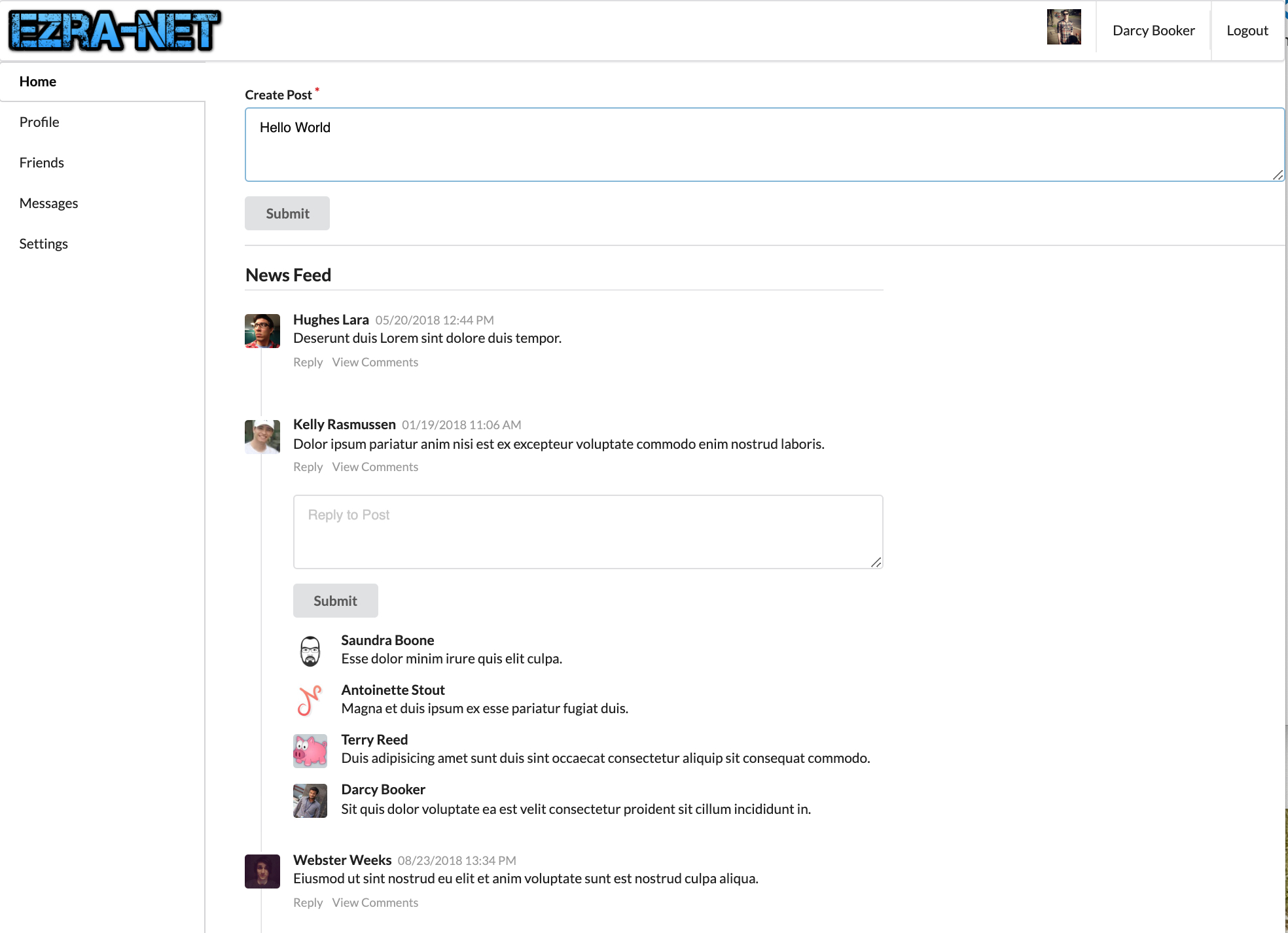 Ezra Net Screenshot